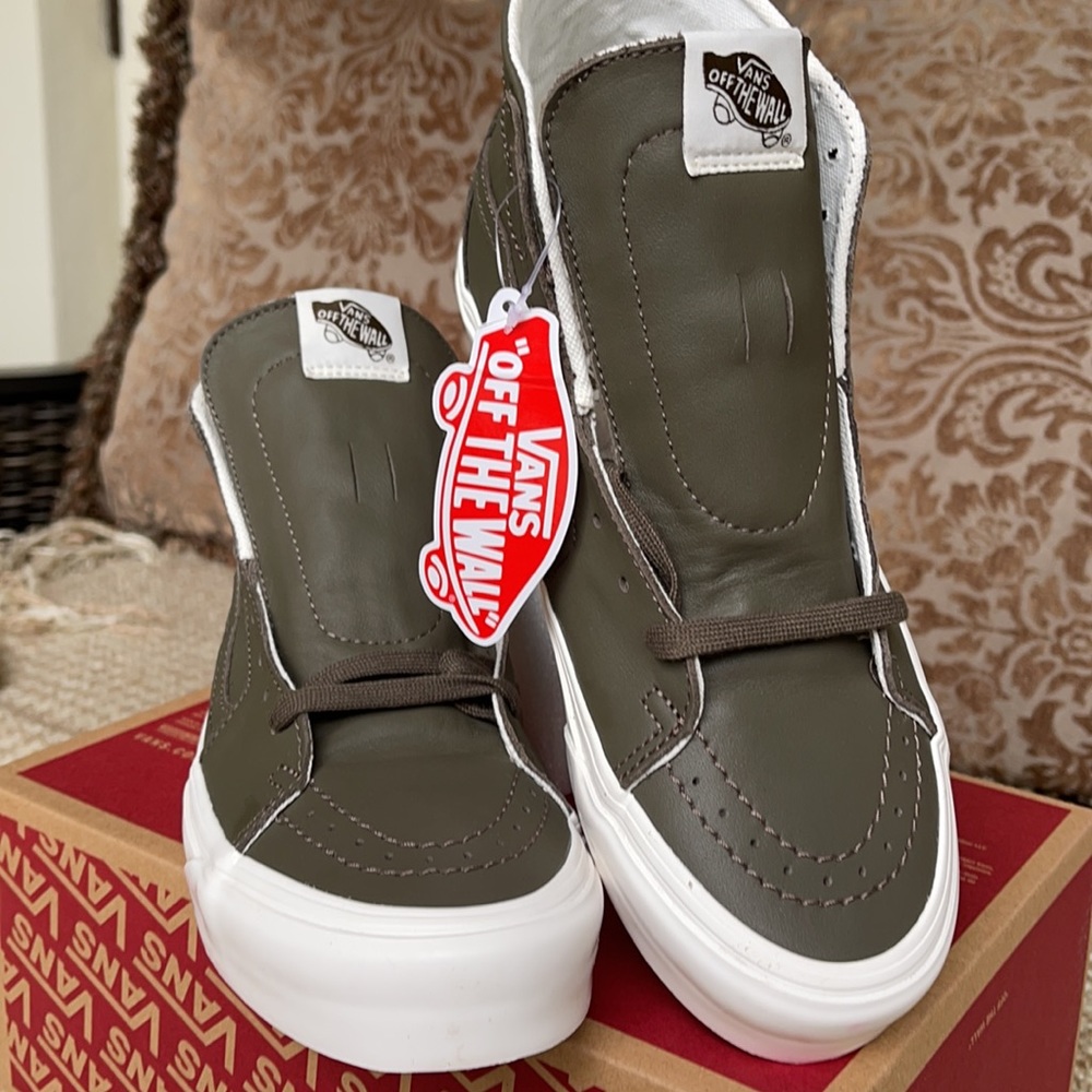 Vans Sk8-Hi Tapered Soft Leather Canteen/Snow WhtW - Picture 8 of 16